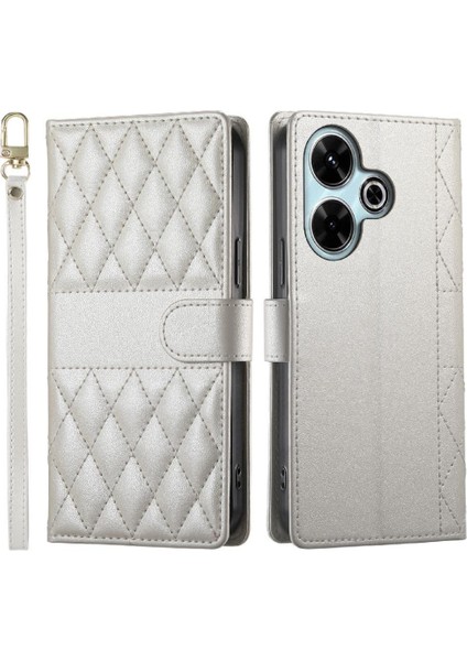 Xiaomi Poco M6 4g Cüzdan Zarif Deri Çanta Çift Sapanlar Için Flip Case (Yurt Dışından)