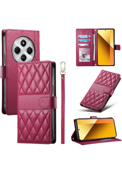 Xiaomi Poco C75 4g Çift Sapanlar Deri Kılıf Darbeye Için Flip Case (Yurt Dışından) modelleri