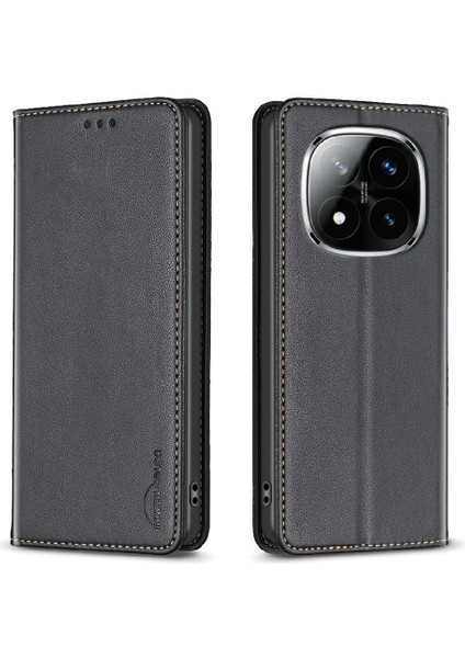 Xiaomi Redmi Not 14 Pro Için Flip Case 4g Çoklu Kart Yuvası Manyetik Cüzdan (Yurt Dışından)