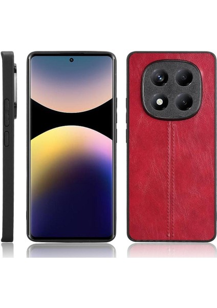 Cüzdan Kılıf Için Xiaomi Redmi Not 14 Pro 4g Kickstand Vegan Pu Deri Çanta (Yurt Dışından)