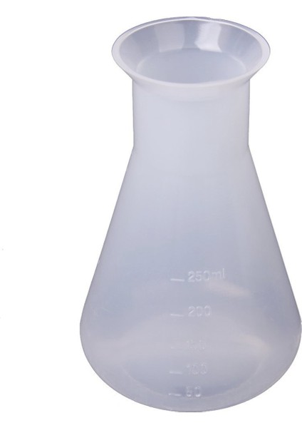 Plastik Şeffaf Laboratuvar Kimyasal Erlenmeyer Şişeleri Kap Şişe - 250 ml (Yurt Dışından)