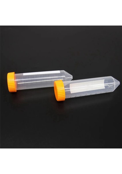 50 Adet Konik Santrifüj Tüpü 50ML Plastik Vidalı Kapaklı Uçlu Alt Test Tüpleri (Yurt Dışından)