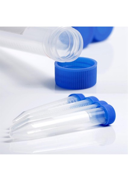 Vidalı Kapaklı 15ML Plastik Santrifüj Tüpleri, 100 Adet 15ML Konik Tüp Emzik Tüpleri, 1 Adet Santrifüj Tüpü Rafı (Yurt Dışından)