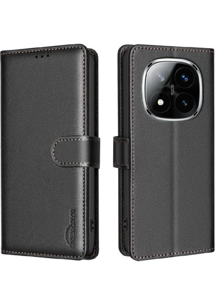 Xiaomi Poco X7 5g Için Flip Case Manyetik Kart Tutucu Kickstand Pu Deri (Yurt Dışından)