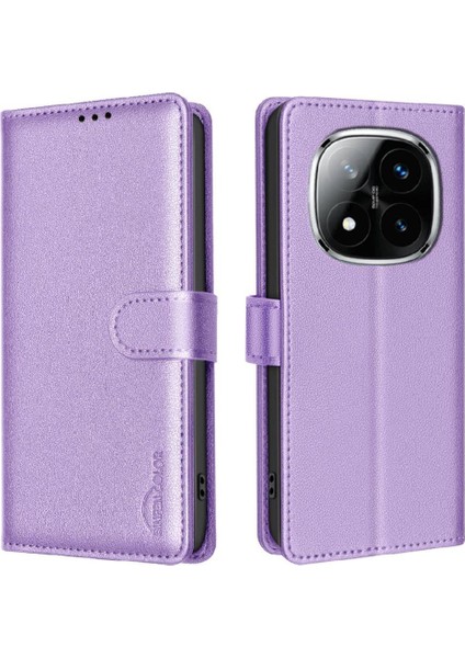 Xiaomi Redmi Not Için Flip Case 14 Pro 4g Rfıd Engelleme Kart Tutucu Pu (Yurt Dışından)