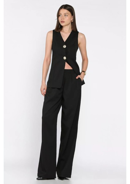 Çift Düğmeli Yelek Pantolon Ikili Takım P-00017320