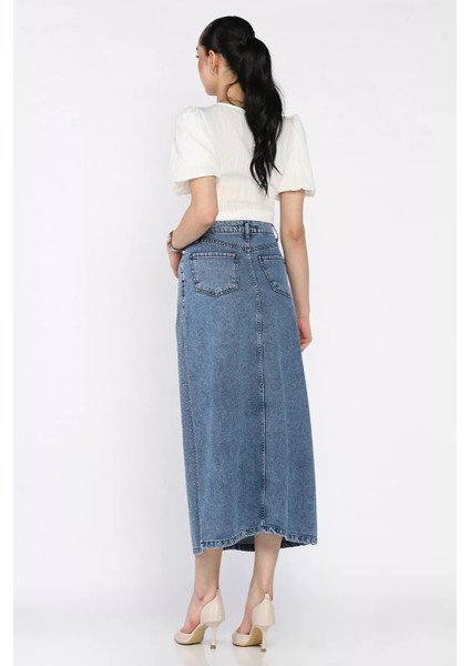 Kadın Taş Işlemeli Jean Kot Etek P-00017323 modelleri