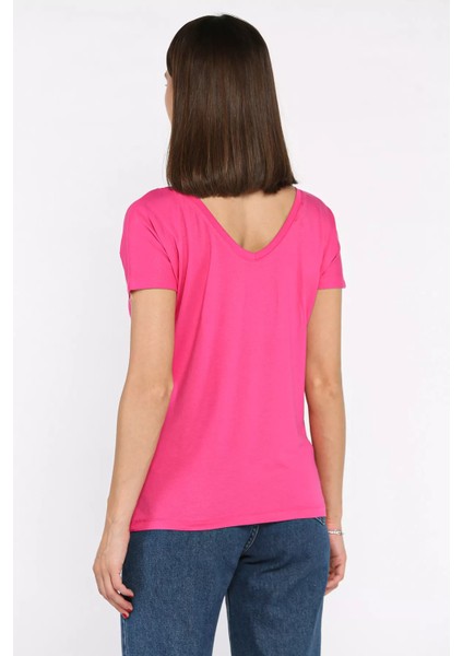 Ön Arka V Yaka Kadın T-Shirt P-00015022 modelleri