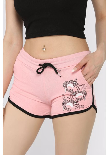Baskılı Kadın Mini Şort P-00017281