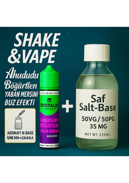 Crystalize Mad Blue 30ML + 35MG Salt Base 250 ml Dıy Kıt