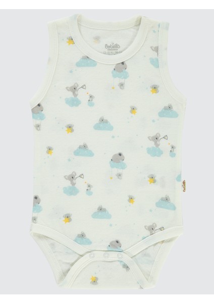 Erkek Bebek Çıtçıtlı Badi 12-24 Ay Ekru