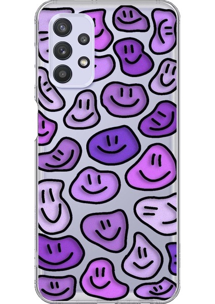 Samsung Galaxy A32 Uyumlu Şeffaf Kılıf Wallpaper 6 Tasarımlı