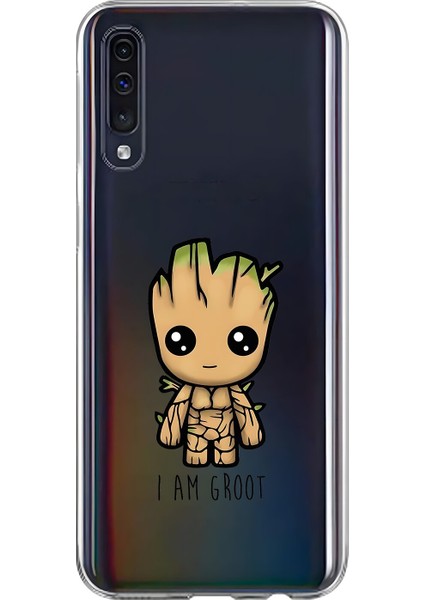 Samsung Galaxy A70 Uyumlu Şeffaf Kılıf Chibi 1 Tasarımlı