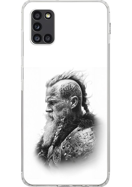 Samsung Galaxy A31 Uyumlu Şeffaf Kılıf Nordic 3 Tasarımlı