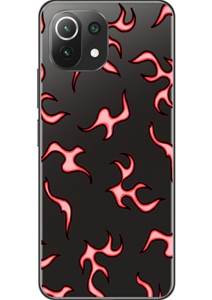 Xiaomi Mi 11 Lite Uyumlu Şeffaf Kılıf Wallpaper 4 Tasarımlı