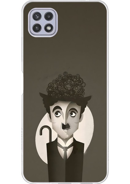 Samsung Galaxy A22 Uyumlu Şeffaf Kılıf Aesthetic 1 Tasarımlı