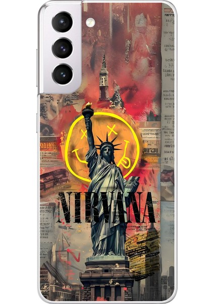 Samsung Galaxy S21 Uyumlu Şeffaf Kılıf Aesthetic 3 Tasarımlı