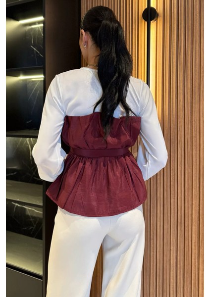 V Yaka Garnili Tokalı Kadın Bluz P-00017318 fırsatları