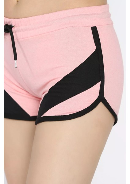 Biyeli Kadın Baskılı Mini Şort P-00017288
