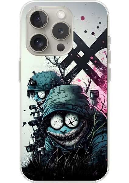 iPhone 15 Pro Max Uyumlu Şeffaf Kılıf Aesthetic 6 Tasarımlı