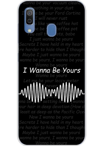 Samsung Galaxy A20 Uyumlu Şeffaf Kılıf I Wanna Be Yours Tasarımlı