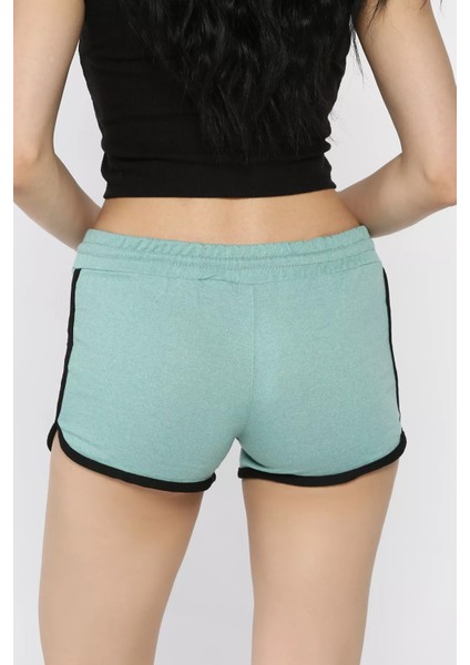 Biyeli Kadın Baskılı Mini Şort P-00017288 modelleri