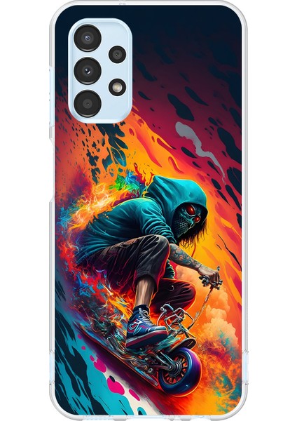 Samsung Galaxy A13 Uyumlu Şeffaf Kılıf Aesthetic 5 Tasarımlı