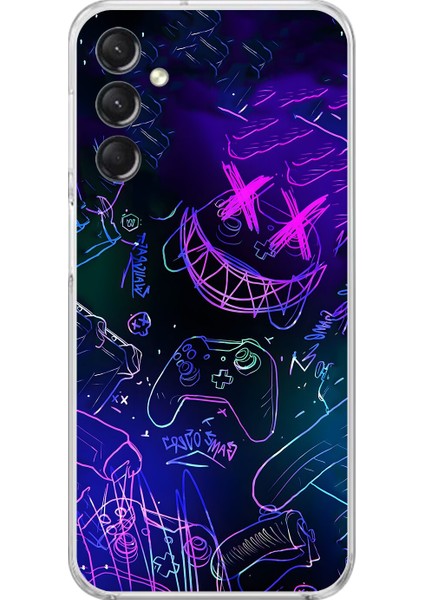 Samsung Galaxy A24 Uyumlu Şeffaf Kılıf Graffiti 4 Tasarımlı