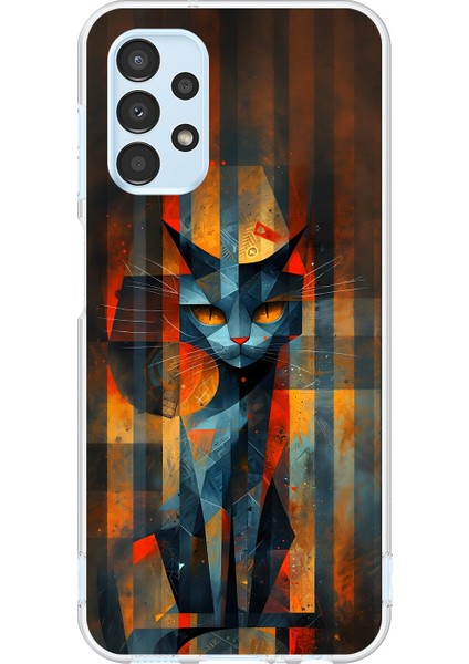 Samsung Galaxy A13 Uyumlu Şeffaf Kılıf Aesthetic 2 Tasarımlı