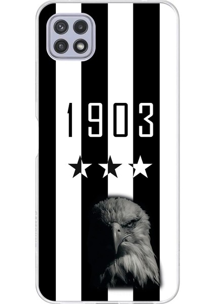 Samsung Galaxy A22 Uyumlu Şeffaf Kılıf 1903 Kartal Tasarımlı