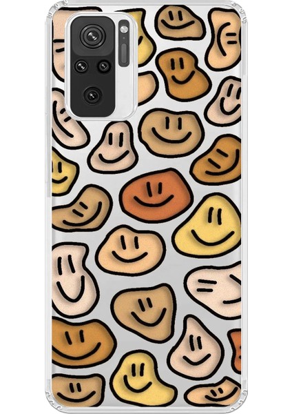 Xiaomi Redmi Note 10 Uyumlu Şeffaf Kılıf Wallpaper 8 Tasarımlı