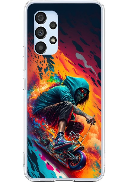 Samsung Galaxy A53 Uyumlu Şeffaf Kılıf Aesthetic 5 Tasarımlı