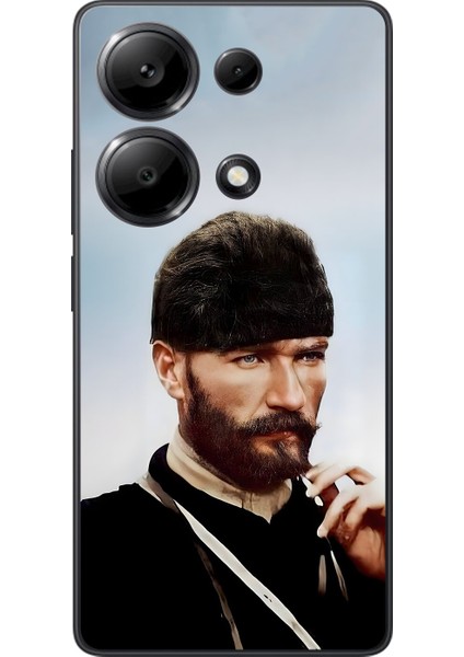 Xiaomi Redmi Note 13 Pro Uyumlu Şeffaf Kılıf Atatürk 2 Tasarımlı