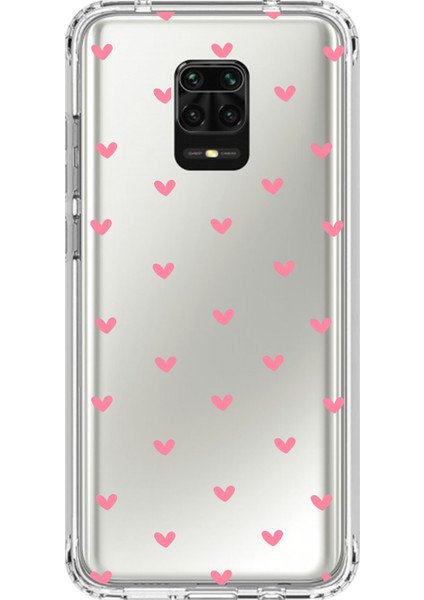 Xiaomi Redmi Note 9 Pro Uyumlu Şeffaf Kılıf Şeffaf Kalp 1 Tasarımlı