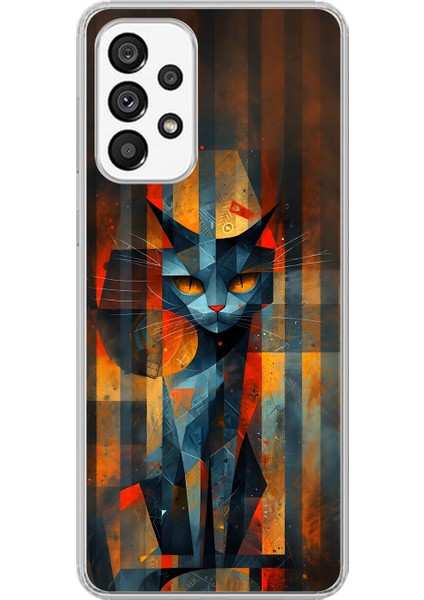 Samsung Galaxy A73 Uyumlu Şeffaf Kılıf Aesthetic 2 Tasarımlı