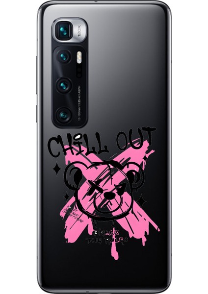 Xiaomi Mi 10 Pro Uyumlu Şeffaf Kılıf Graffiti 6 Tasarımlı