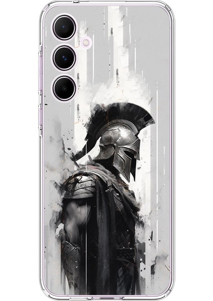 Samsung Galaxy A55 Uyumlu Şeffaf Kılıf Spartan 2 Tasarımlı