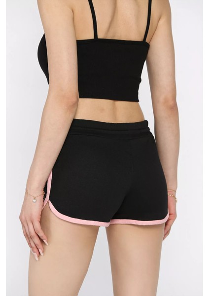 Biyeli Kadın Baskılı Mini Şort P-00017288 modelleri