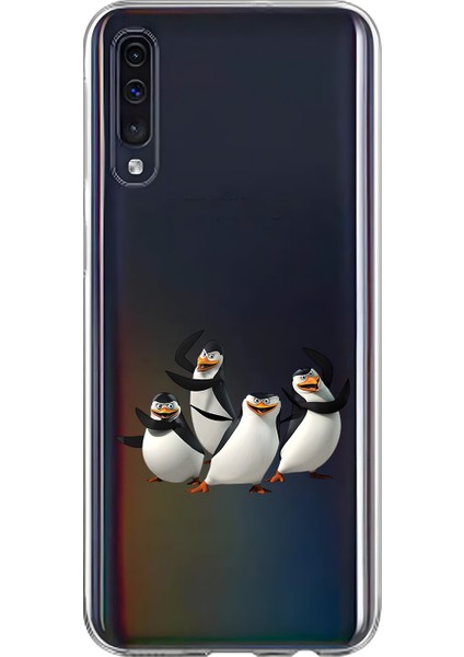 Samsung Galaxy A70 Uyumlu Şeffaf Kılıf Cartoon 8 Tasarımlı