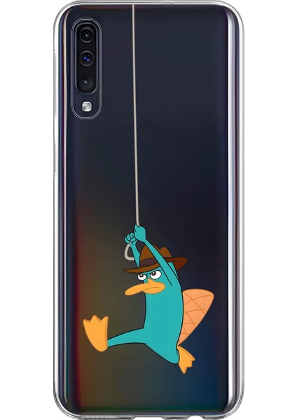Samsung Galaxy A70 Uyumlu Şeffaf Kılıf Cartoon 11 Tasarımlı