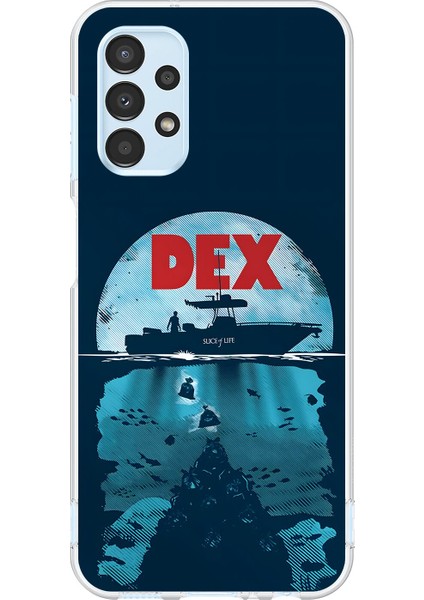 Samsung Galaxy A13 Uyumlu Şeffaf Kılıf Dexter Tasarımlı