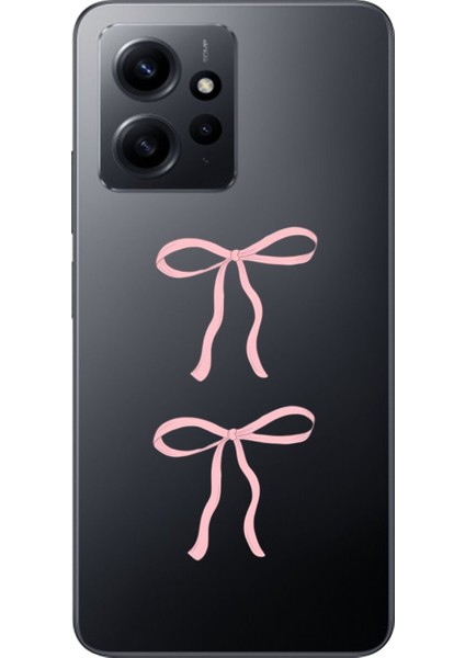 Xiaomi Redmi Note 12 Uyumlu Şeffaf Kılıf Kurdele 1 Tasarımlı