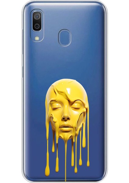 Samsung Galaxy A20 Uyumlu Şeffaf Kılıf Estetik Yüz 6 Tasarımlı