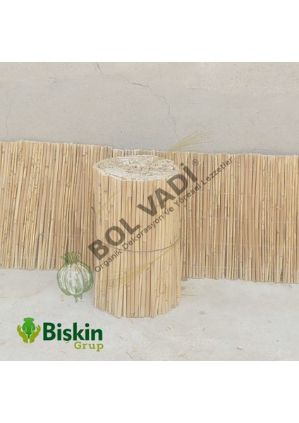 Tr Natural 40CM x 200CM Bambu Kamış Hasır Çit Dekoratif Bahçe Balkon ve Duvar Çiti Reed Fence Bambu