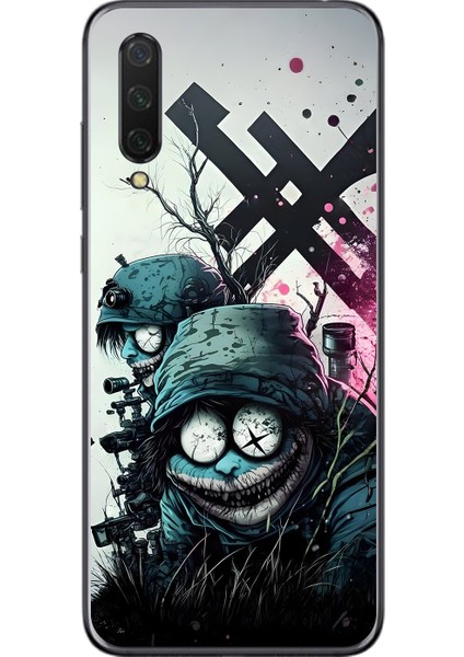 Xiaomi Mi 9 Lite Uyumlu Şeffaf Kılıf Aesthetic 6 Tasarımlı