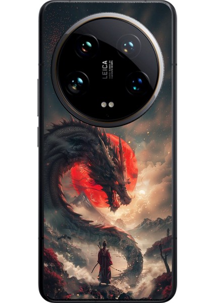 Xiaomi Mi 14 Ultra Uyumlu Şeffaf Kılıf Samurai 3 Tasarımlı
