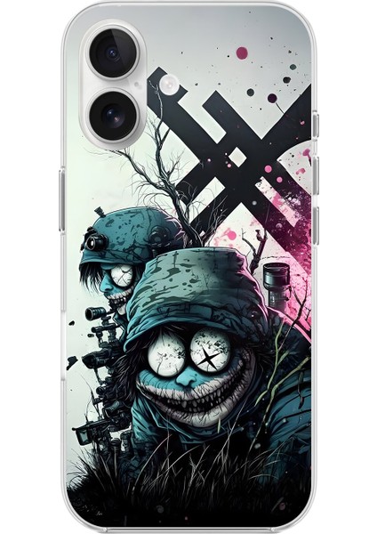 iPhone 16 Uyumlu Şeffaf Kılıf Aesthetic 6 Tasarımlı