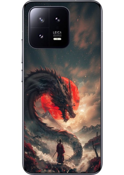 Xiaomi Mi 13 Uyumlu Şeffaf Kılıf Samurai 3 Tasarımlı