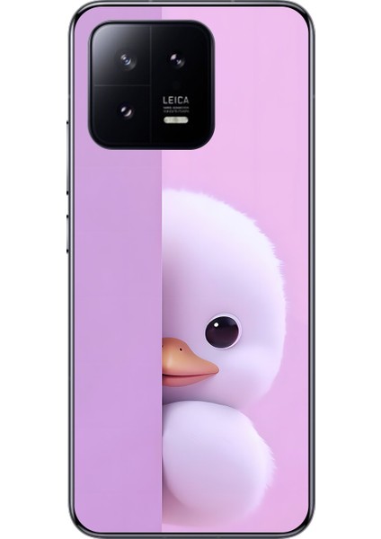 Xiaomi Mi 13 Pro Uyumlu Şeffaf Kılıf 3 Peluş Ördek Tasarımlı