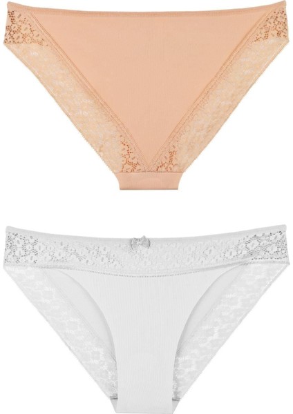 Kadın Lazer Kesim Dantelli Slip Külot 3'lü Paket Set - KTS3101 modelleri